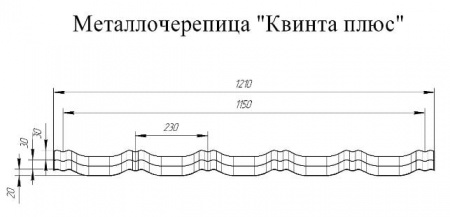 Профиль волновой Grand Line Kvinta Plus Полиэстер 0,45